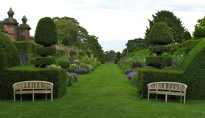 Double perennial borders at Arley Hall Gardens