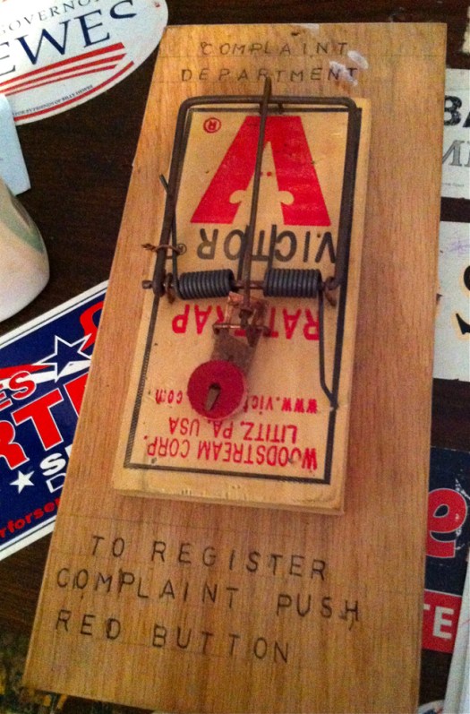 An unusual customer complaint button