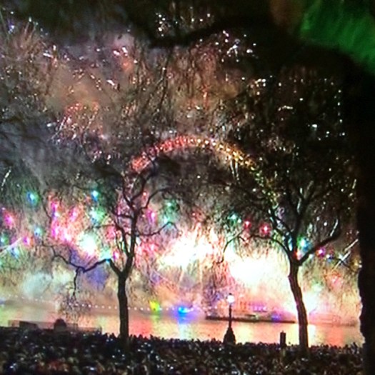 London New Year 2015 River Fireworks