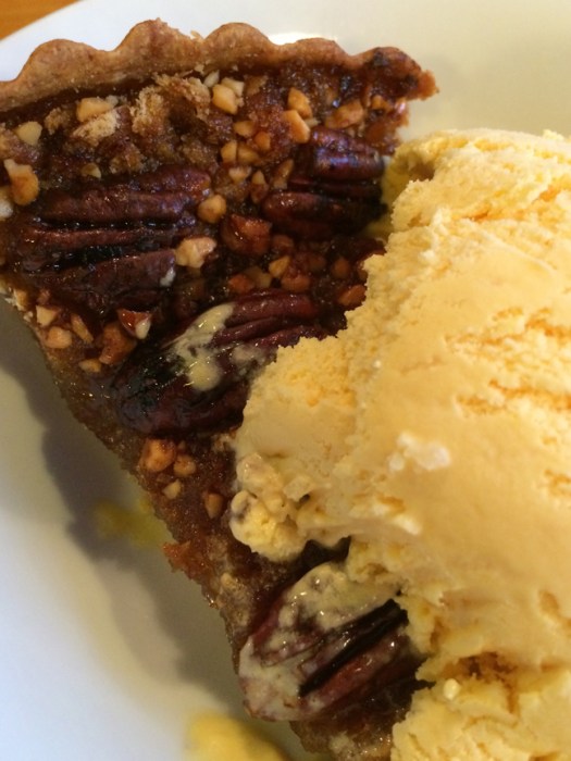 Pecan pie and ice cream