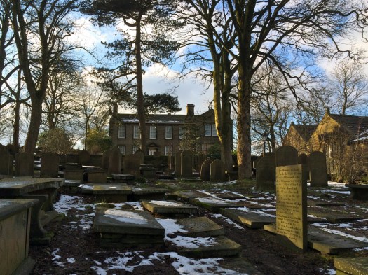 Brontë Parsonage Museum from the graveyard