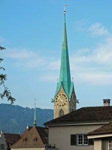 Clock tower with steeple