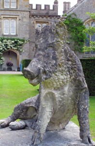 Wild boar at Gresgarth Hall Gardens