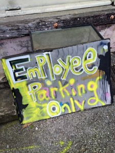 Employee parking only