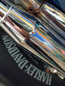 Harley-Davidson logo with colourful chrome