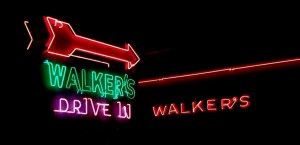 Neon sign at Walker's Drive-In Fondren