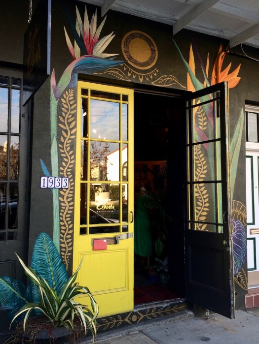 Floral doorway of Saint Claude Social Club, New Orleans