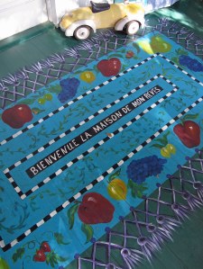 Handpainted mat: welcome to the house of my dreams