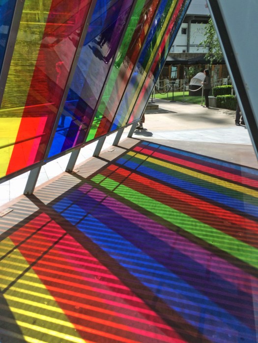 Colourful shelter, Manchester, England