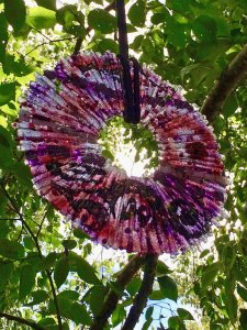 Glass dream disk catches the light