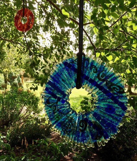 Hanging dream disks by CStar Glass