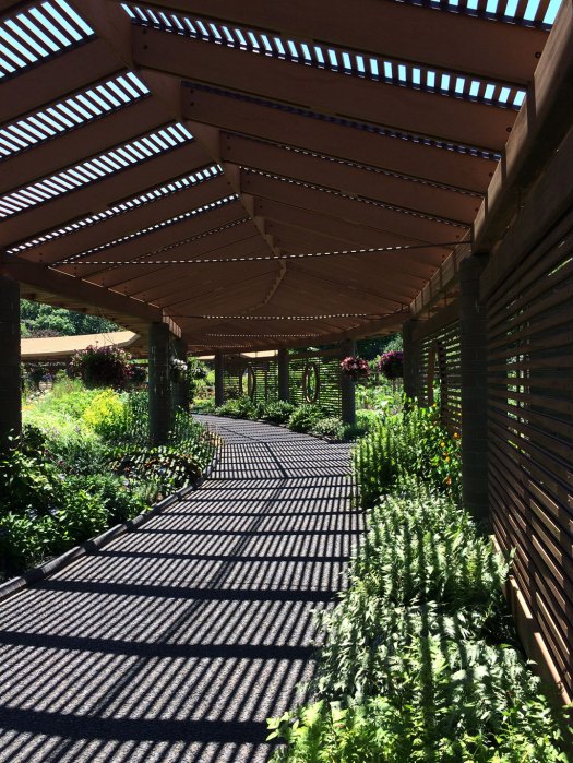 Covered path at the Missouri Botanical Garden