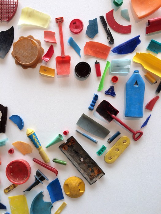 Art made from reclaimed plastic