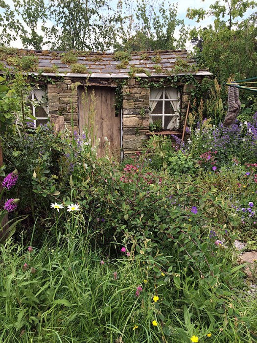 Stone house with cottage garden