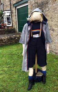 A scarecrow of the first female Doctor Who