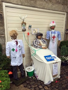 Patient in hospital bed with nil by mouth sign