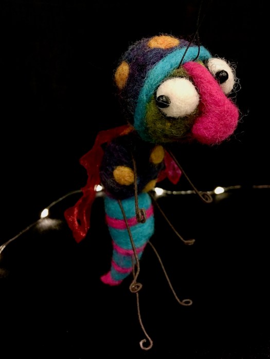 Bug with pink nose and cute expression