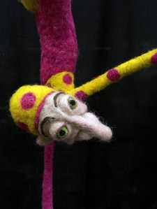 Acrobat doing a handstand