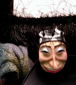 Table lamp with a lady's face