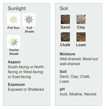 Screen shot of the RHS website