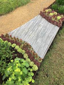 Two contrasting paths in the Mandala Mindfulness Garden