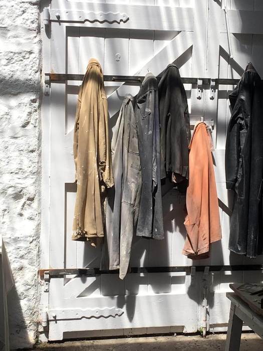 Overalls hanging in the Barbara Hepworth Museum