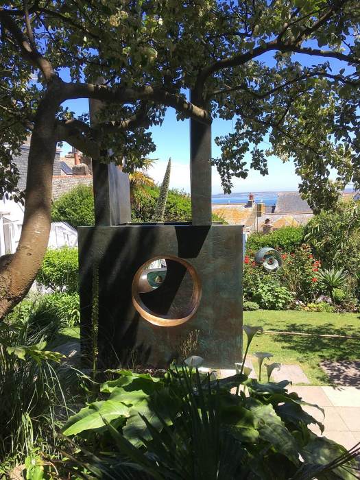 Four-Square by Barbara Hepworth in her coastal garden