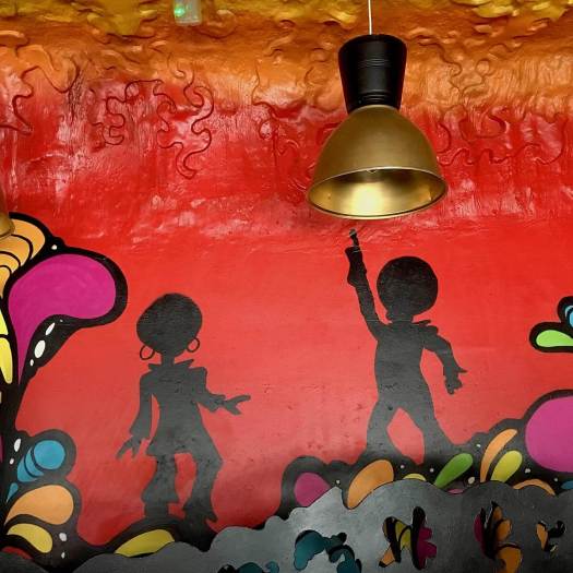 Barcelona Bar, Guy and Girl silhouettes