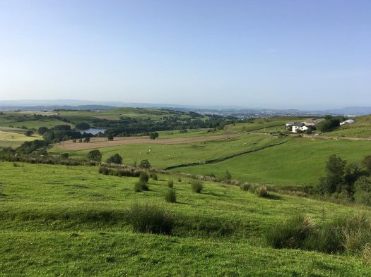 Farmland and moorland between Tockholes and Darwen Hill