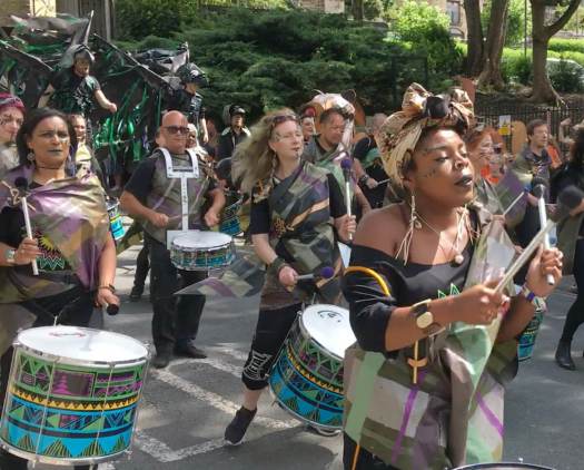 Drumming band at the Handmade Parade