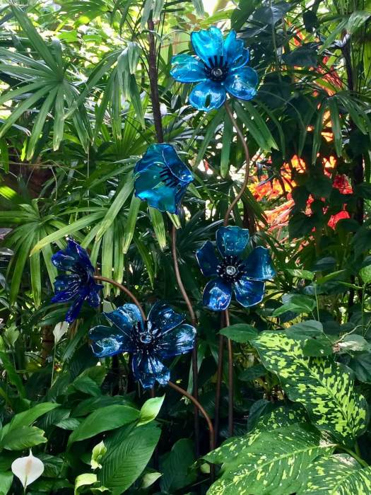 Blue glass flowers by Craig Mitchell Smith