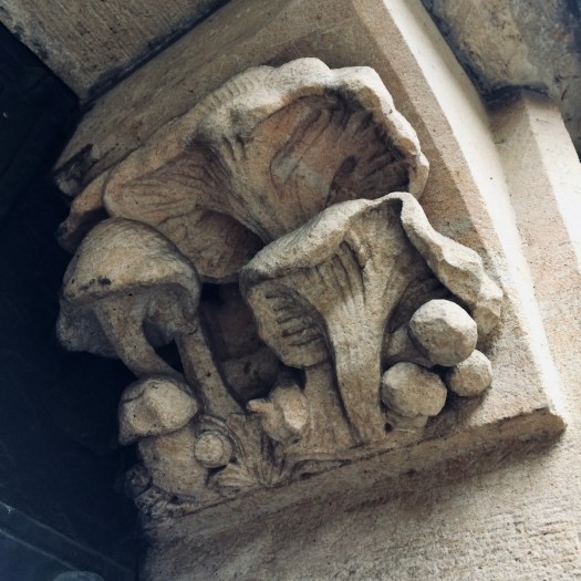 Mushroom carving in Prague