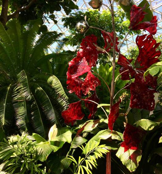 Crepe Myrtle - red art glass