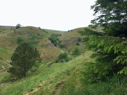 Moorland landscape with hills and valleys