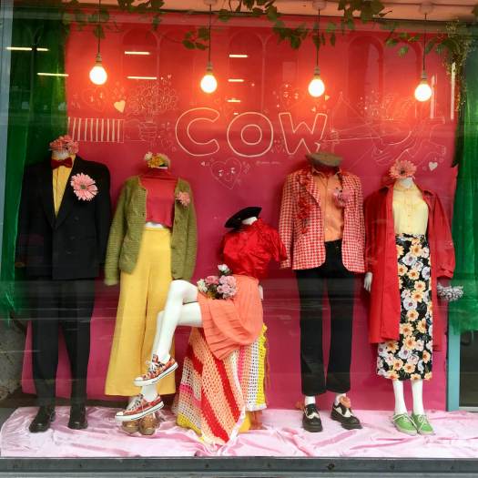 Cow Vintage store window display, Manchester