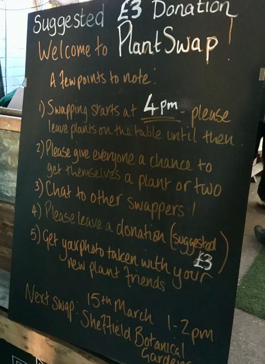 Sheffield plant swop sign