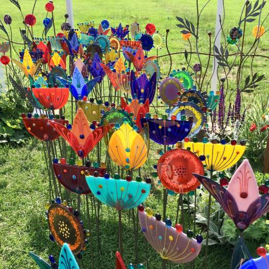 Juliet Forrest Glass Flower Garden Ornaments