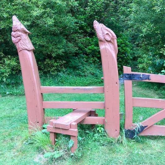 Stile with decorative finials by Frank Triggs