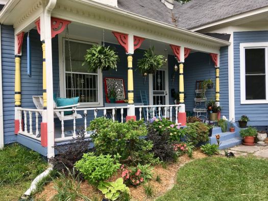 Colourful porch, Cooper-Young District, Memphis