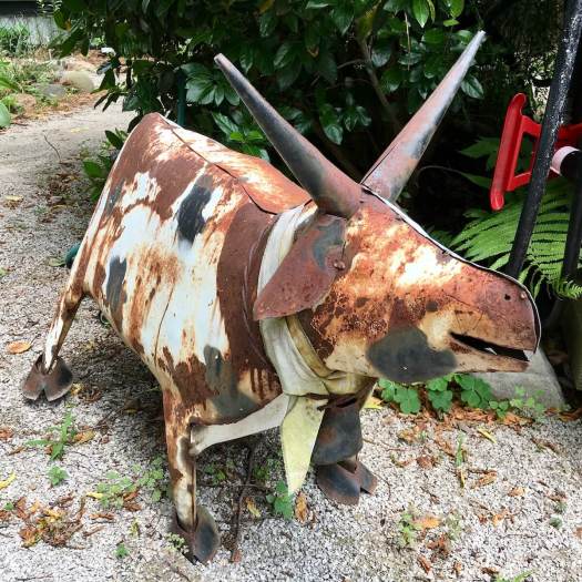 Cow garden art