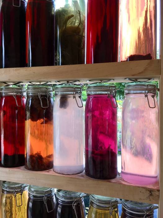 Wolunie, Floriade Expo 22: glass bottles using sunlight for dyeing
