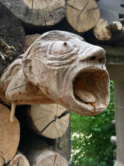 Wooden gargoyle