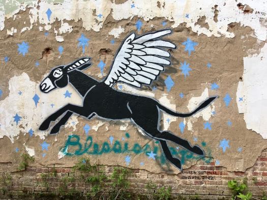 Winged mule by Church Goin Mule in Clarksdale