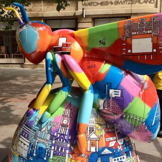 Bee in the City: Colourful Manchester Skyline