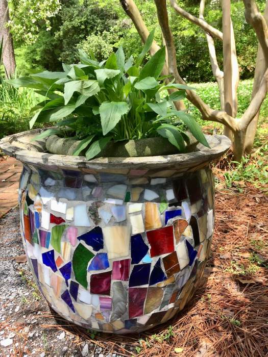 Mosaic plant pot