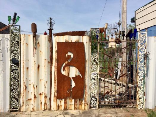 Flamingo fence in Clarksdale