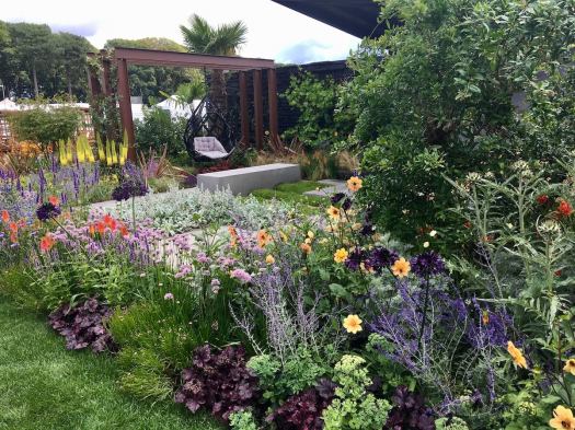 Corten steel pergola, Chained to Tech Garden