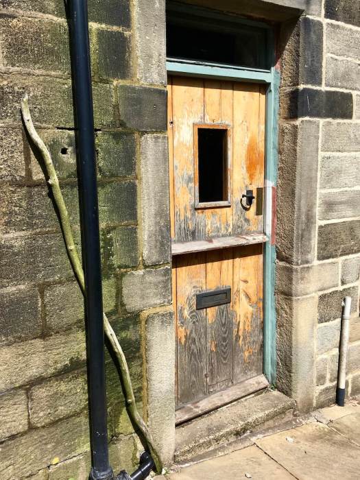 Walking stick by front door