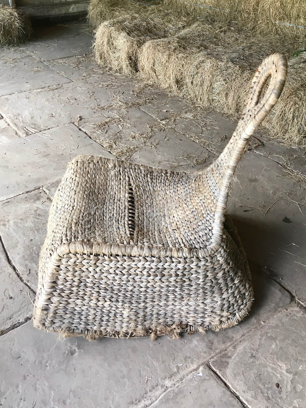 Woven Arts and Crafts style chair at Great Dixter