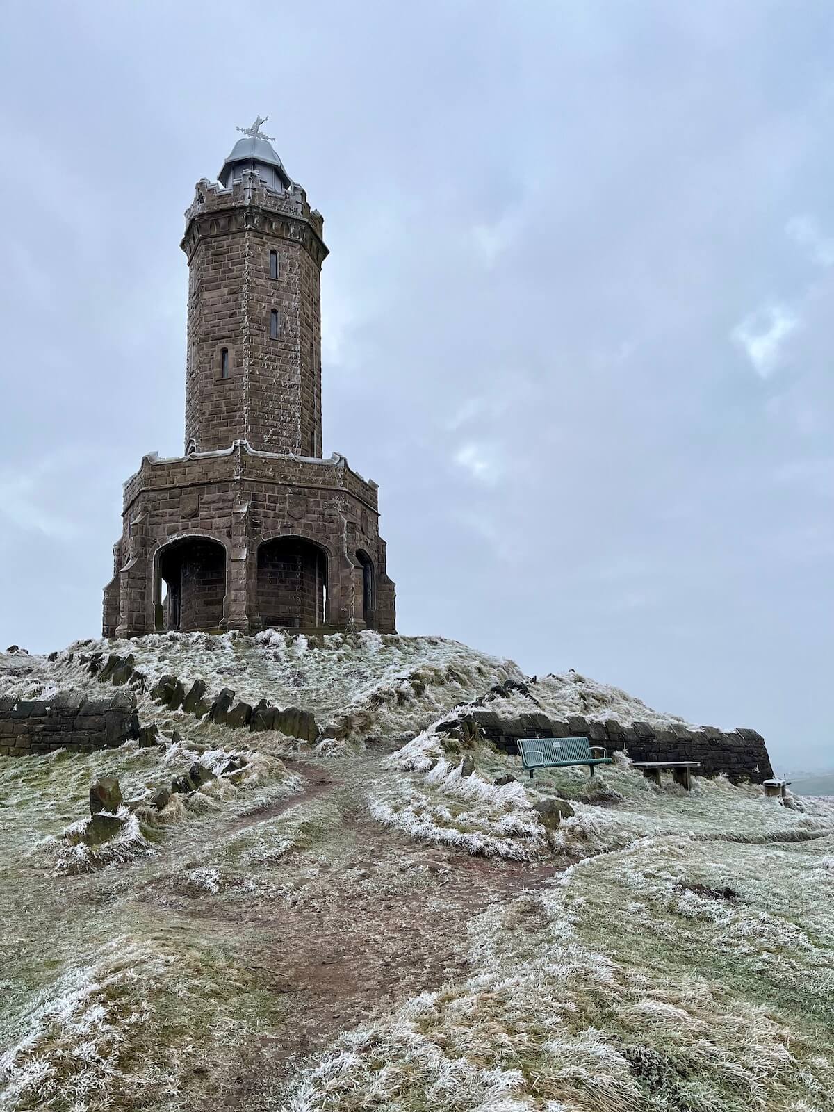 Darwen Tower on a frosty day